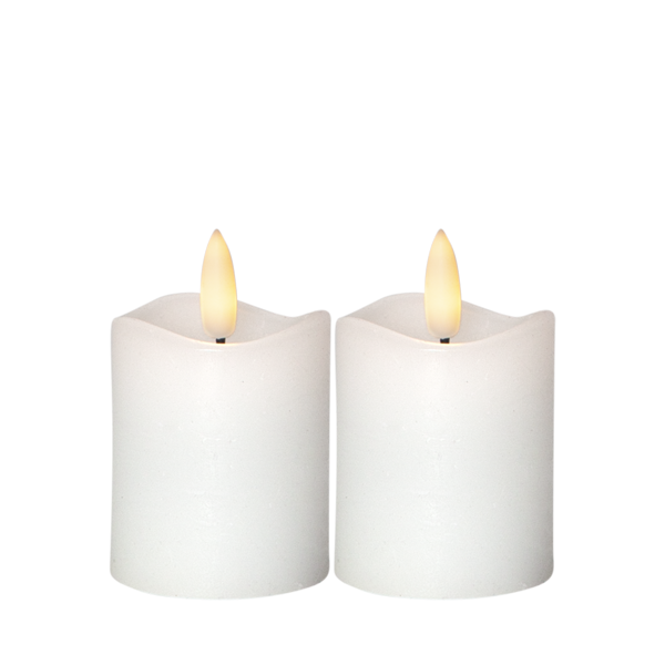 Konstgjorda ljus 7,5 cm 2 st Vax