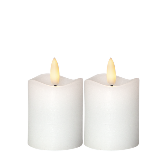 Konstgjorda ljus 7,5 cm 2 st Vax