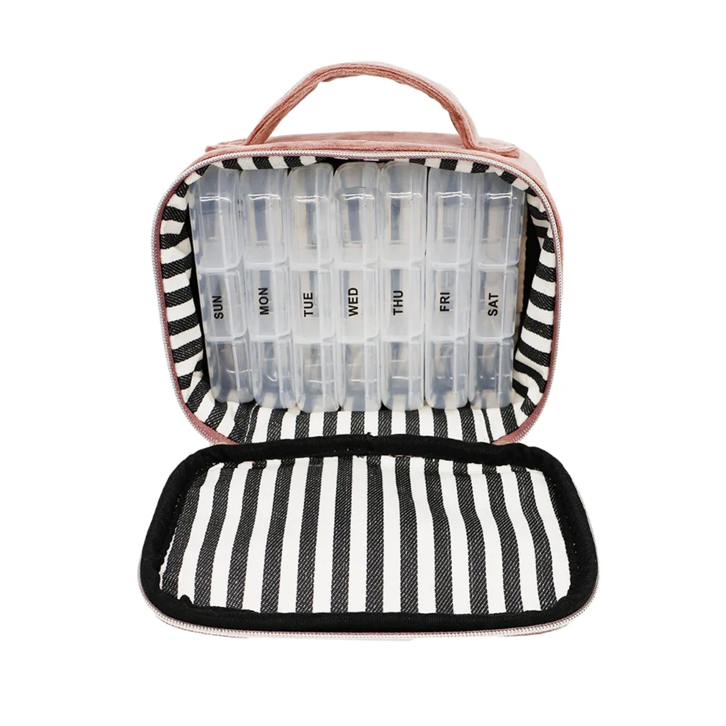 Necessär tabletter Rosa sammet