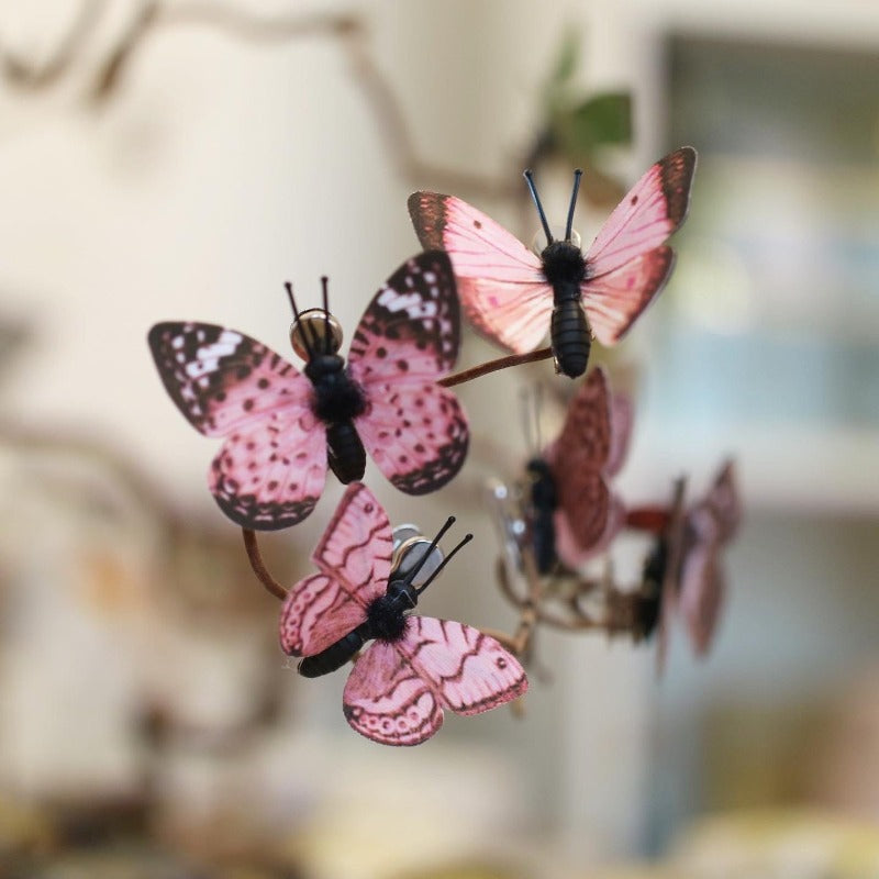 Fjäril, 3 st rosa M