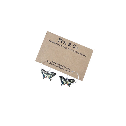 Örhänge med Makaonfjäril
