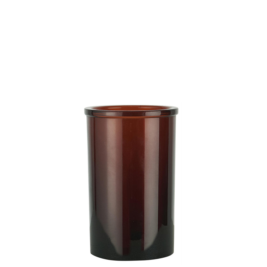 Tandborstglas i brun ton