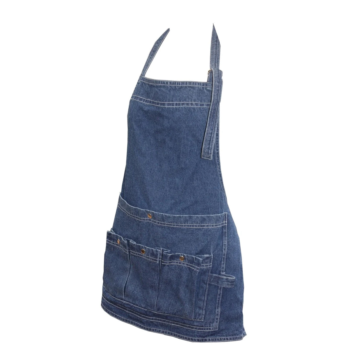 Förkläde, Med bröstlapp Denim