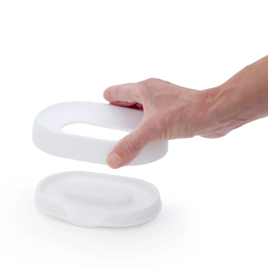 Tvål fat/kopp vit 2 delar