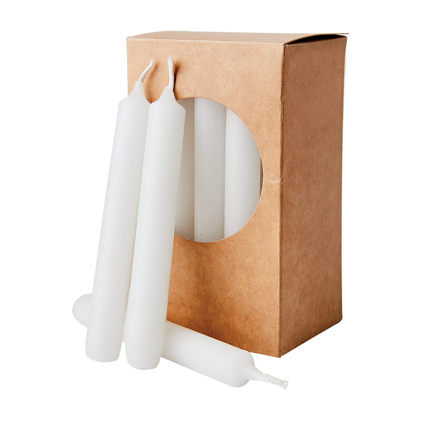 Små vita ljus i förpackning