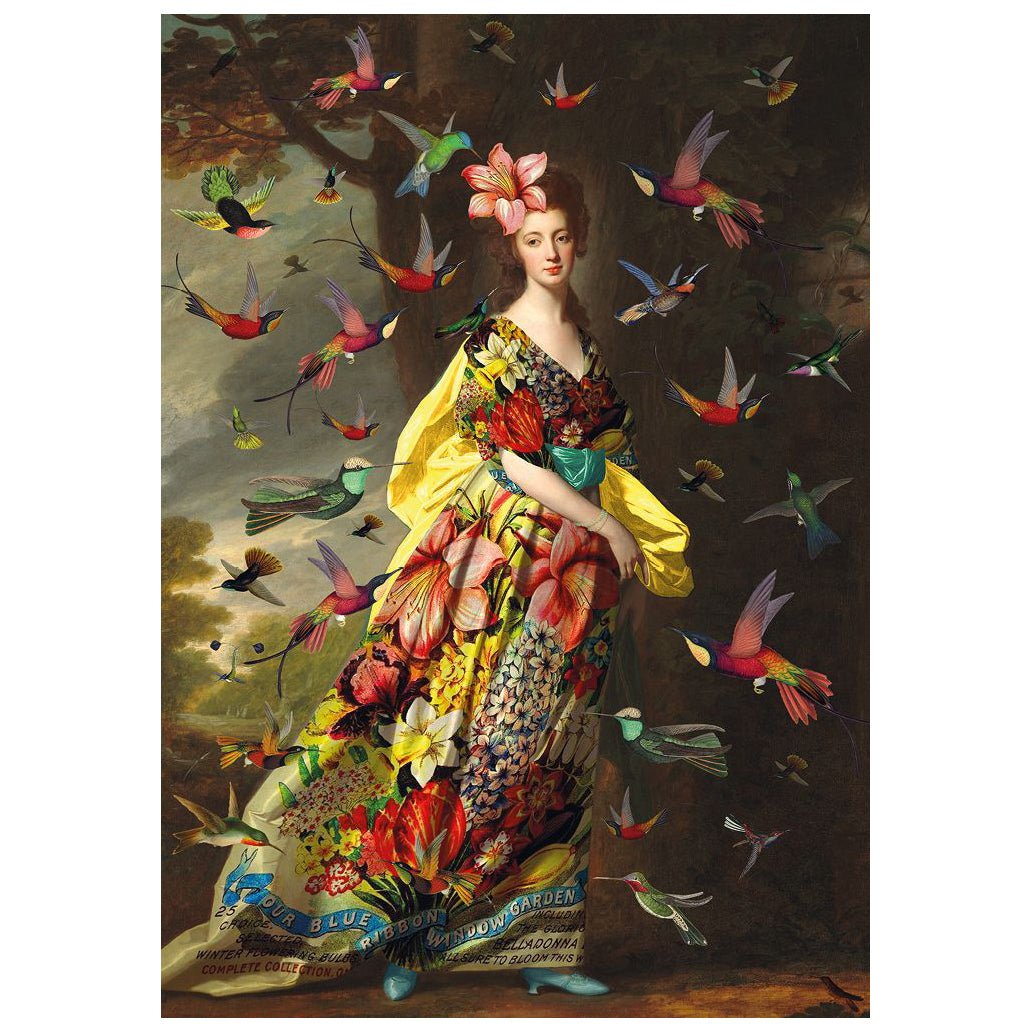 Dubbelt vintage kort, Fåglar