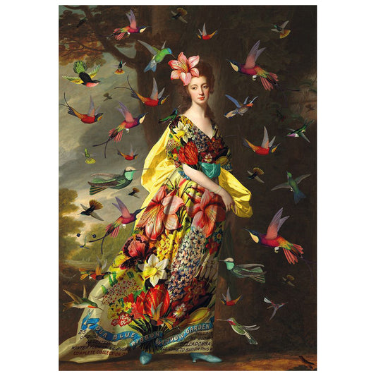 Dubbelt vintage kort, Fåglar