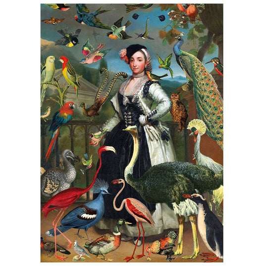 Dubbelt vintage kort, Exotiska fåglar