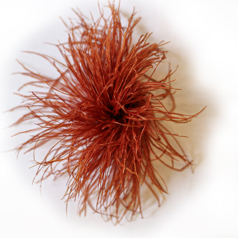 Brosch Strutsfjäder Koppar