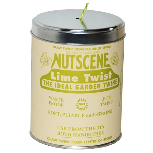 Vårgrönt snöre i plåtburk