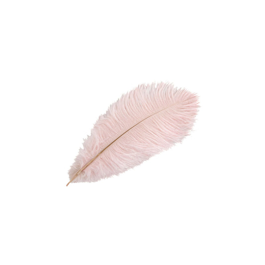 Liten ljusrosa strutsfjäder