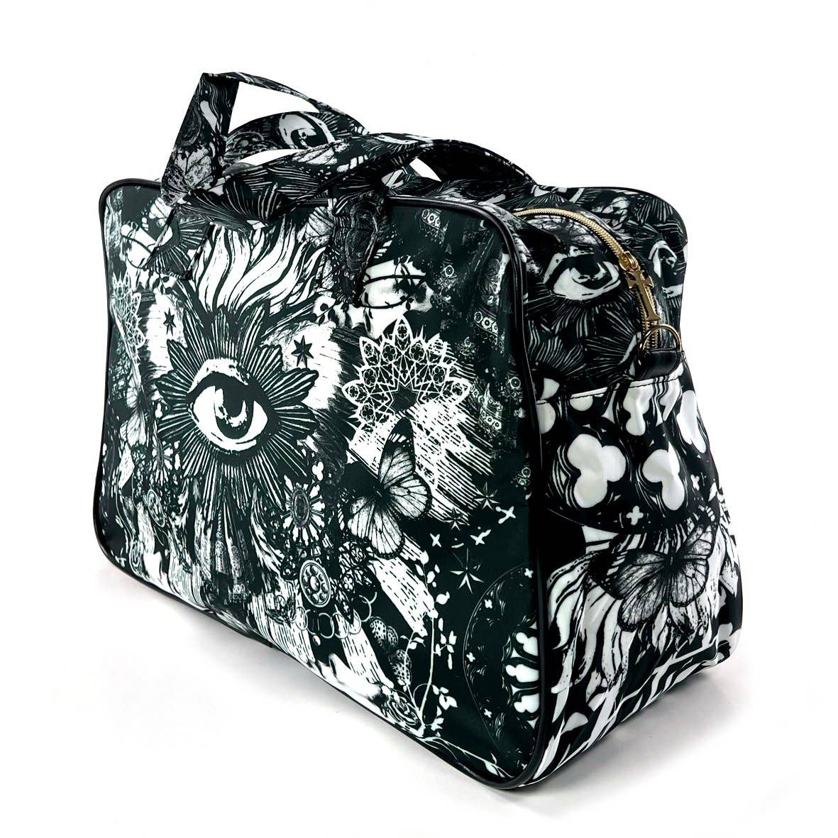 Väska stor svart/vit