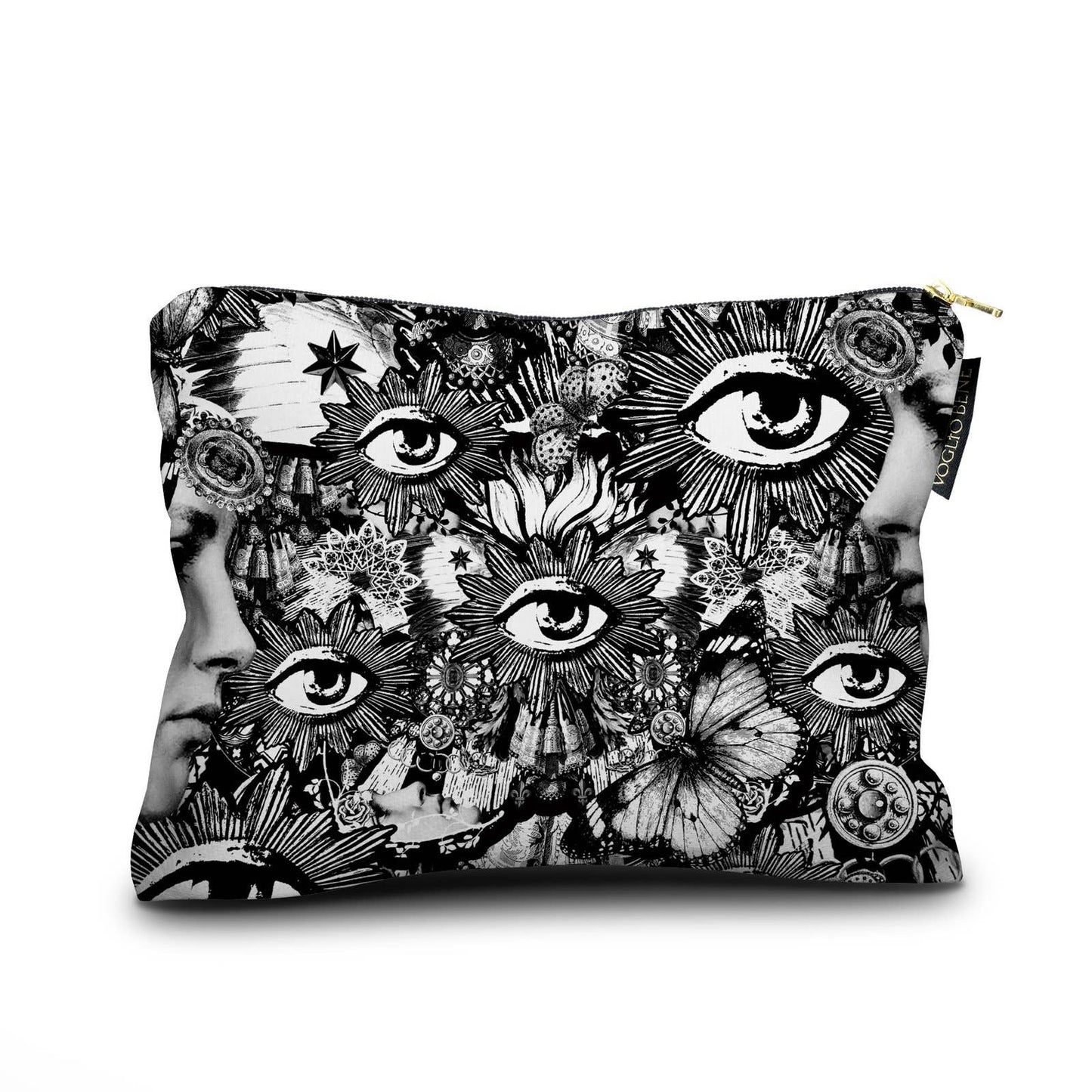 Necessär svart/vit 17x23 cm