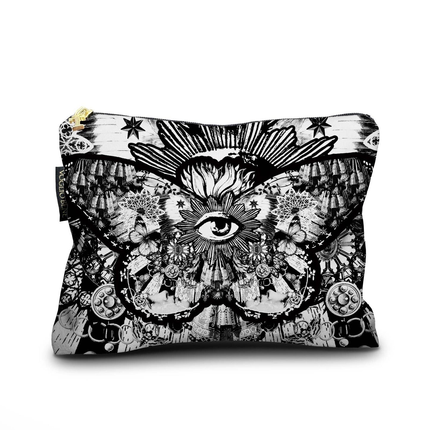 Necessär svart/vit 17x23 cm