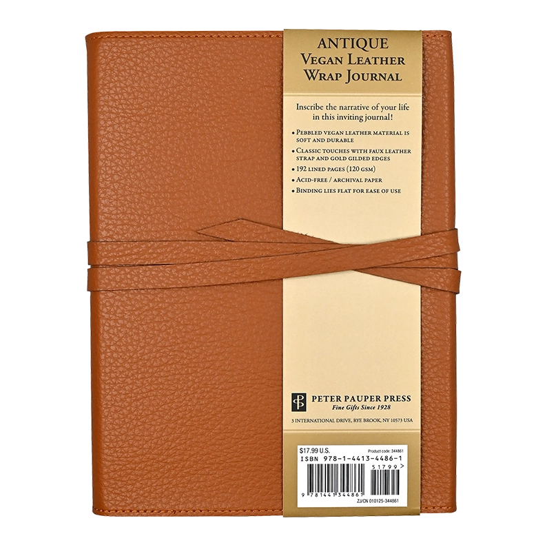 Anteckningsbok Vegan läder brun