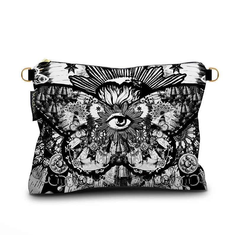 Necessär svart/vit 22x30 cm