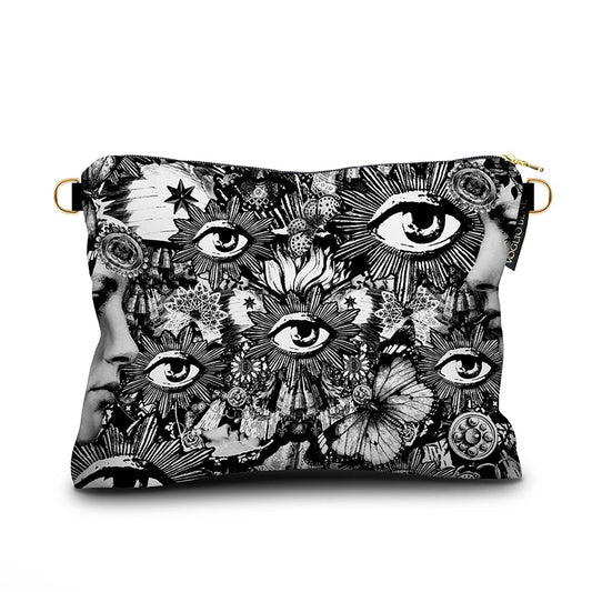 Necessär svart/vit 22x30 cm