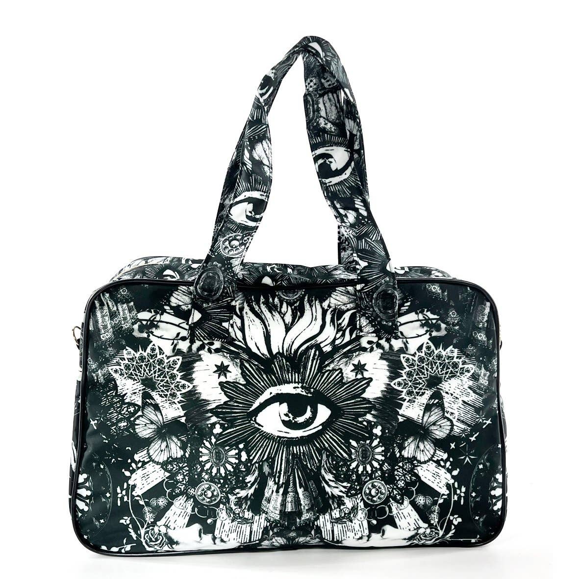 Väska stor svart/vit