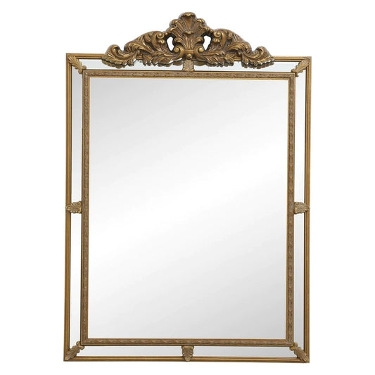 Spegel med ornament i guldfärg