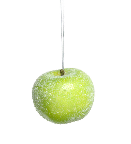 Hängande konstgjort äpple, frostigt