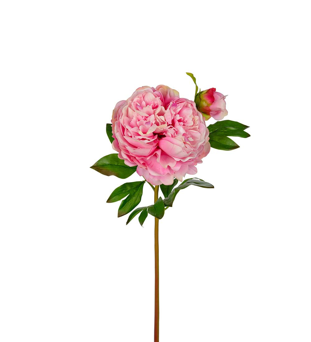 Konstgjord blomma/växt, Pion Rosa 65 cm