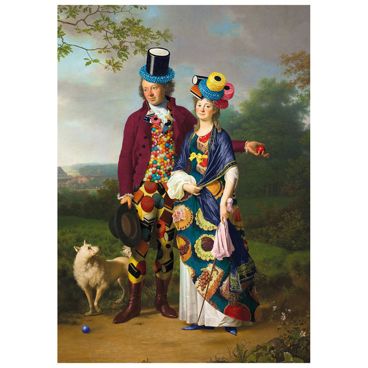 Dobbelt vintage kort, konfekture